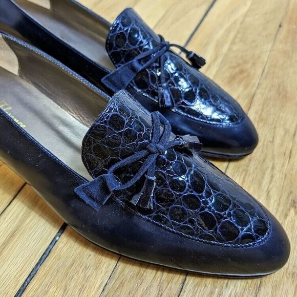 Vintage Lily of Florence by Renzo Fontanelli Leather Loafers Size 8.5 Narrow - Picture 2 of 8
